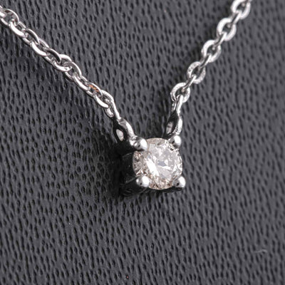 Starry Solitaire Silver Pendant Necklace