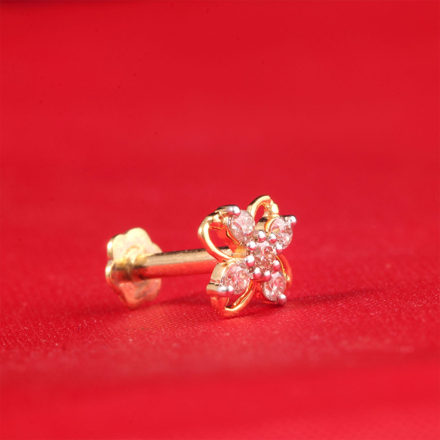 lab diamond nose pin