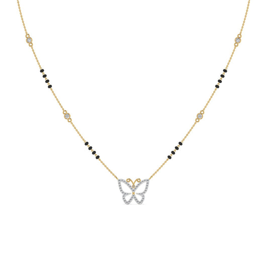 Butterfly Diamond Gold Mangalsutra