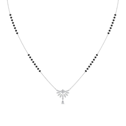 Floral Silver Mangalsutra