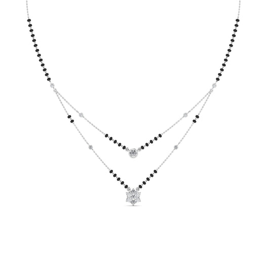 Dual Layer Silver Mangalsutra