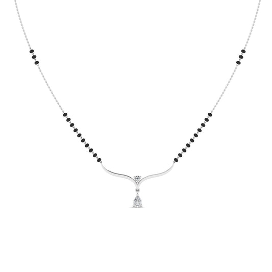 Two Stone 925 Silver Mangalsutra