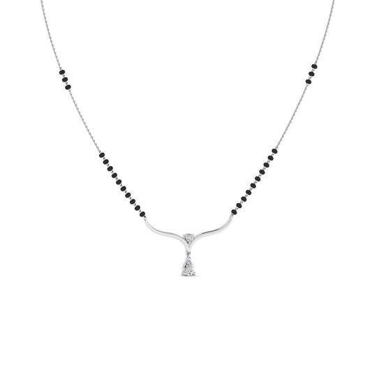 Two Stone 925 Silver Mangalsutra