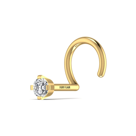 0.066CT Single Diamond Nose Pin