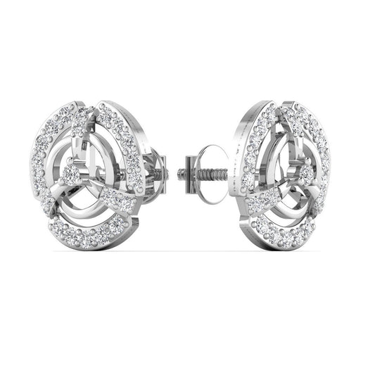 Luminous Harmony Silver Stud Earring