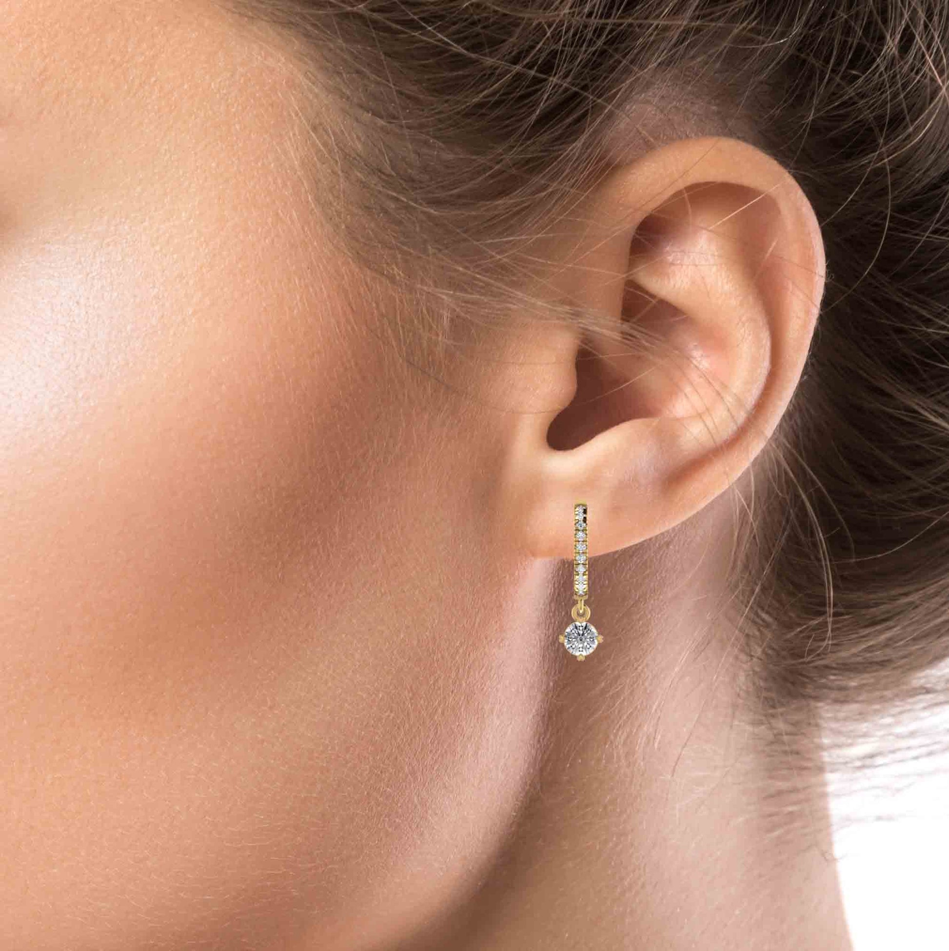 Diamond Hoop Earring