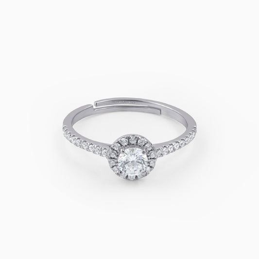 Solitaire 925 Silver Engagement Ring