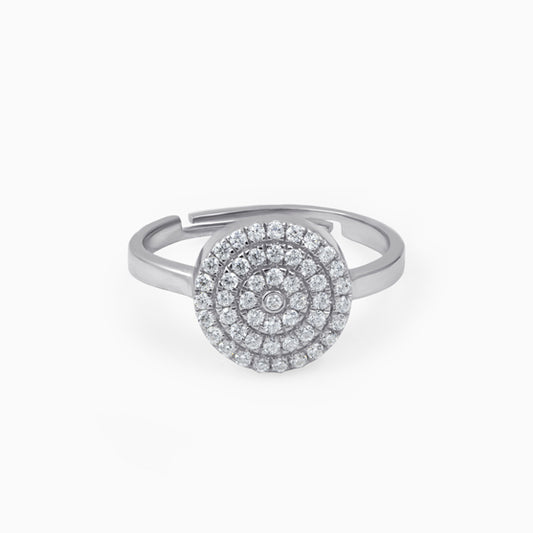 Flourish Round Silver Ring