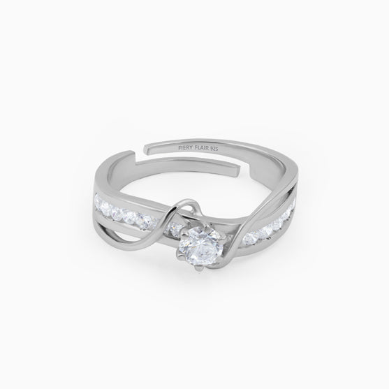 Solitaire Silver Ring