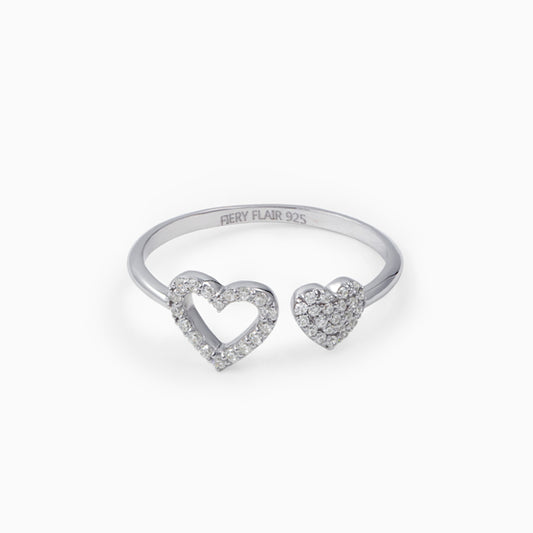 Dainty Heart Silver Ring