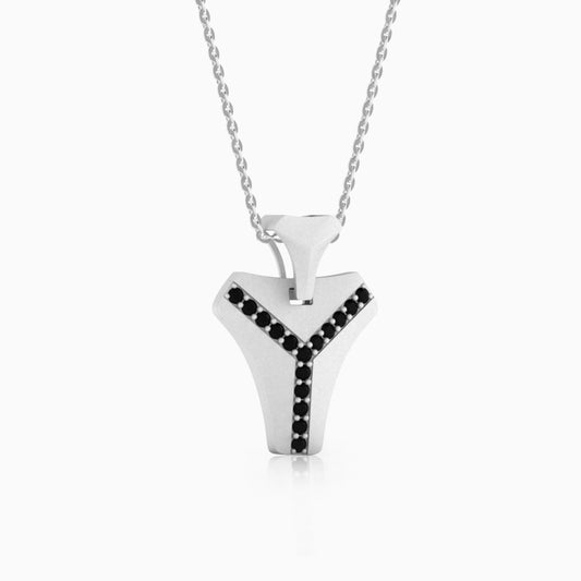 Triangular Silver Pendant Necklace