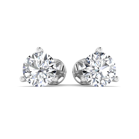 Solitaire Silver Stud Earring