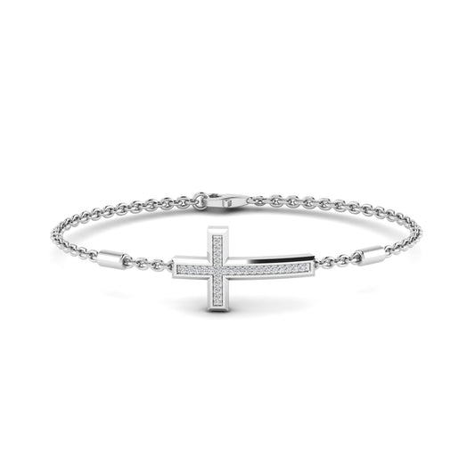 Aesthetic Silver Cross Bracelet
