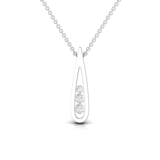 Silver Droplet Pendant Necklace