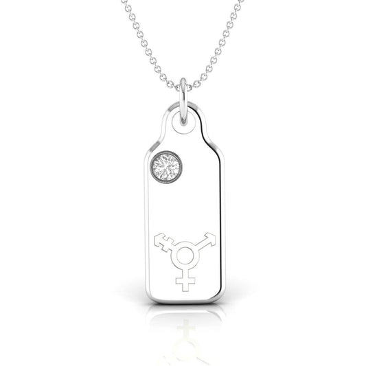 Edgy Fashionable Silver Pendant Necklace