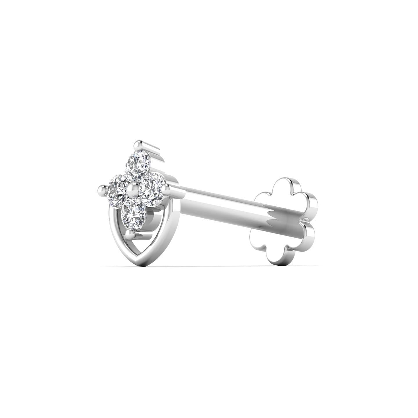 four diamond nose pin