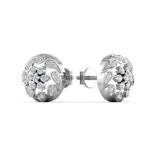 Exclusive Round Design Silver Earring