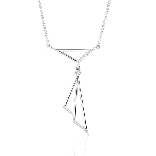 Geometric 925 Silver Pendant Necklace