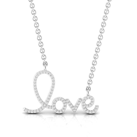 Love Silver Pendant Necklace