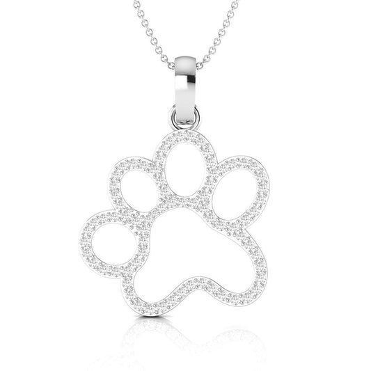 Paw Silver Pendant Necklace