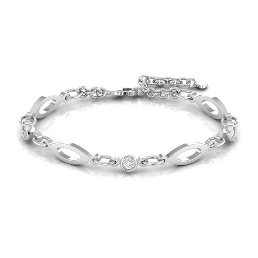 Marquise Design Silver Adjustable Bracelet