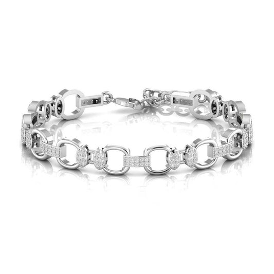 Radiant Link Chain Silver Bracelet