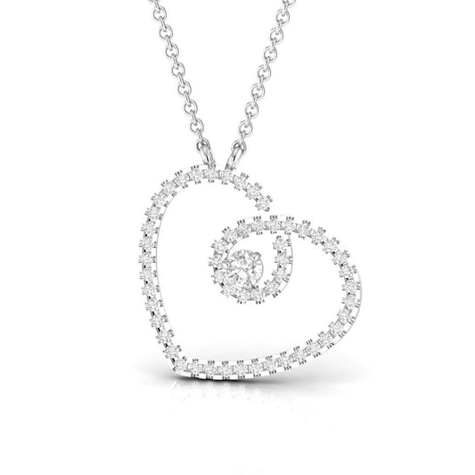 Heart Silver Pendant Necklace