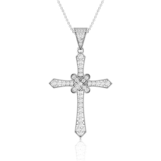 Holy Cross Silver Pendant Necklace