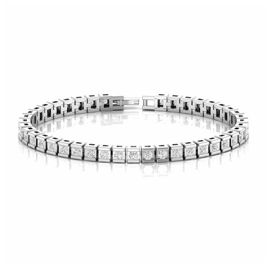 Elegant Silver Tennis Bracelet