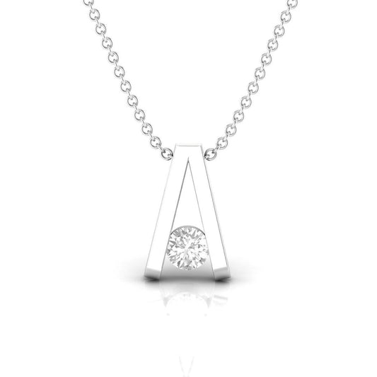 Single Stone Silver Pendant Necklace