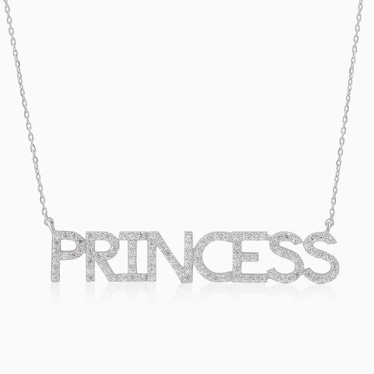 925 Silver 'PRINECESS' Letter Pendant Necklace