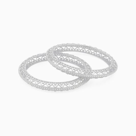 Fashionable Hefty Silver Bangle