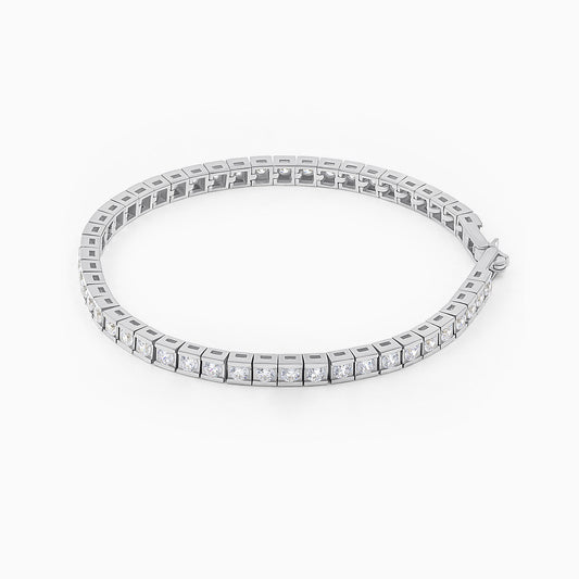 Elegant Silver Tennis Bracelet