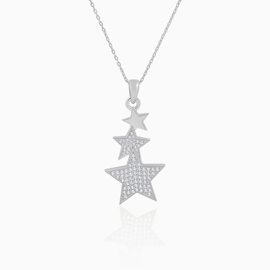 Fairy Stars Silver Pendant Necklace