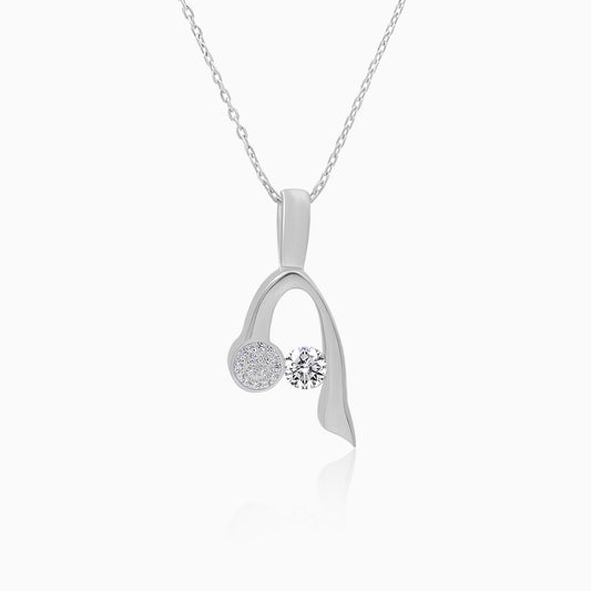 Showy Sterling Silver Pendant Necklace