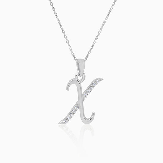 Silver Letter Pendant Necklace