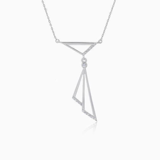 Geometric 925 Silver Pendant Necklace