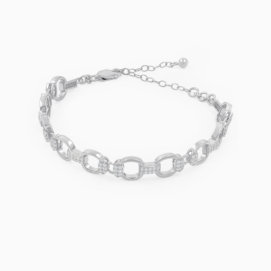 Radiant Link Chain Silver Bracelet