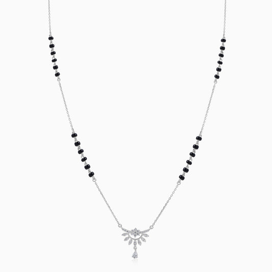 Floral Silver Mangalsutra