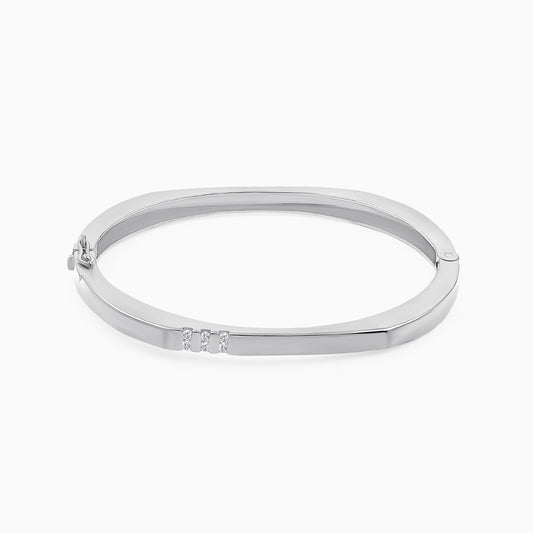 Sophisticated Geometric Silver Bracelet