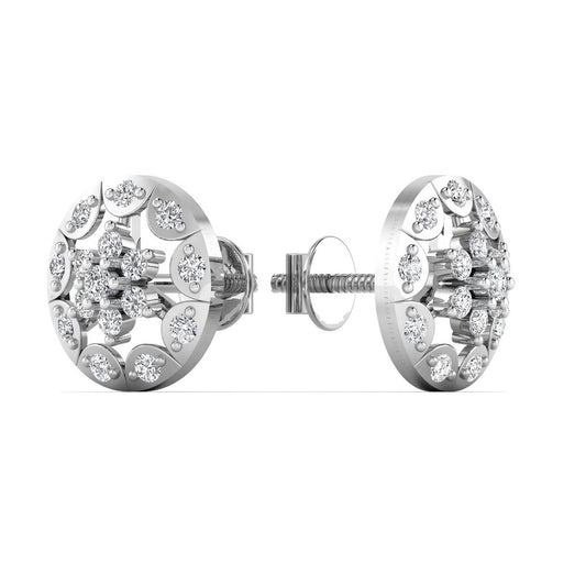 Flashy Silver Stud Earring