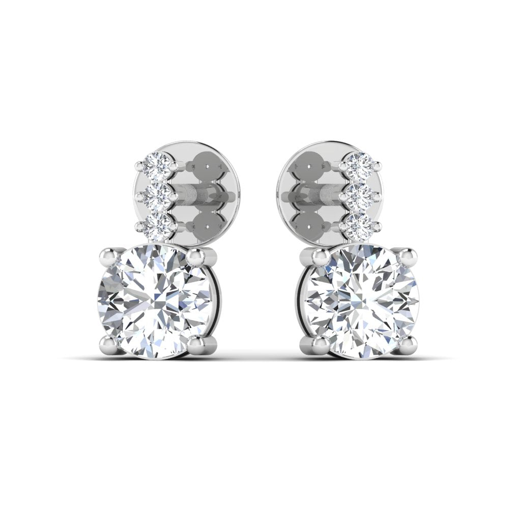 Round Diamond Stud Earring