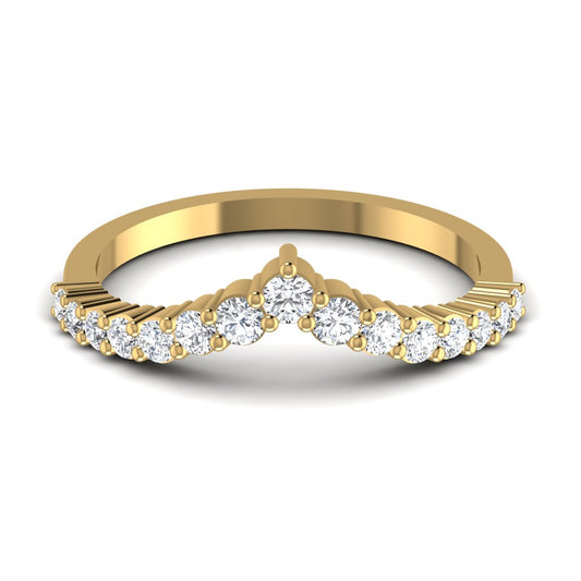 Sparkling 0.62CT Diamond Gold Ring