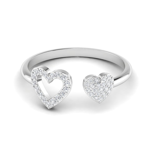 Dainty Heart Silver Ring