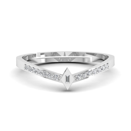 Curve Design 925 Silver Ring