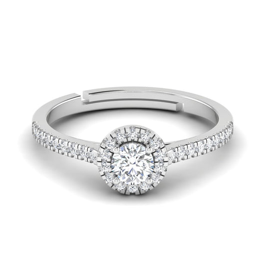 Solitaire 925 Silver Engagement Ring