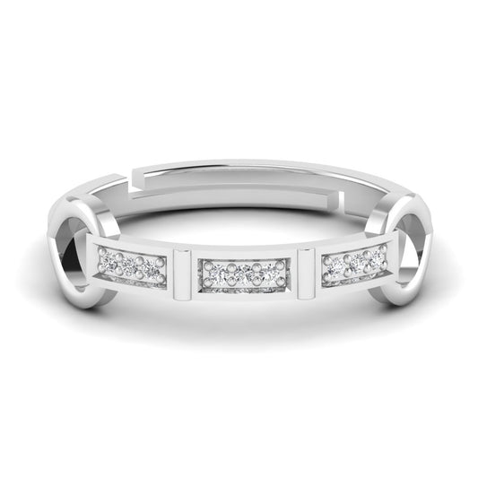 Silver Stackable Link Ring