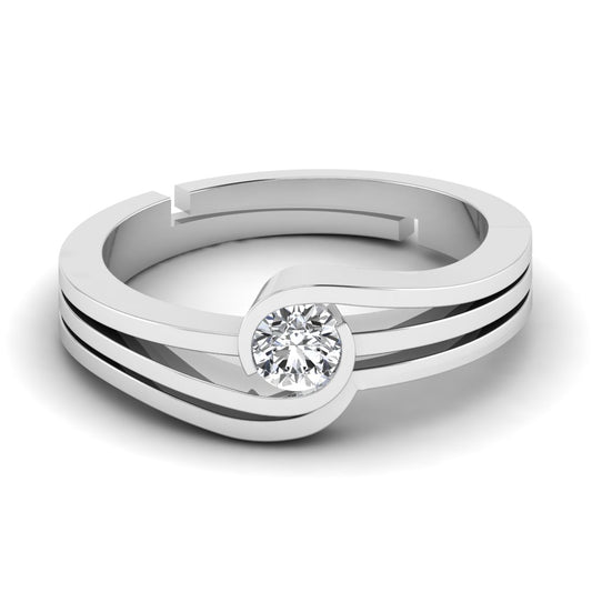 Classic Solitaire Silver Ring