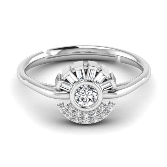 Shine Solitaire Silver Ring
