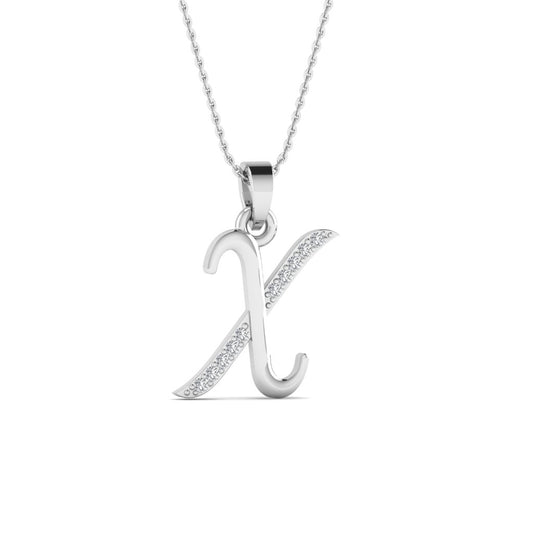 Silver Letter Pendant Necklace